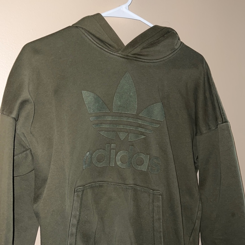 olive green adidas hoodie!
